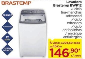 Carrefour Lavadora Brastemp BWK12 oferta