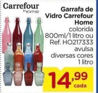 Carrefour Garrafa de Vidro Carrefour Home 1L oferta