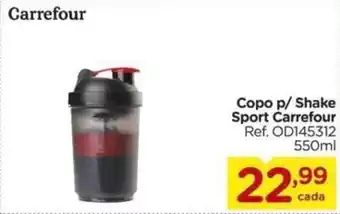 Carrefour Copo p/ Shake Sport Carrefour 550ml oferta
