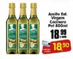 Higa's Supermercado Azeite Ext. Virgem Cocinero pet 500ml oferta