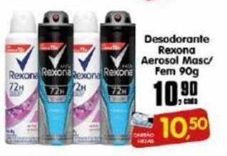 Higa's Supermercado Desodorante Rexona Aerosol Masc/ Fem 90g oferta