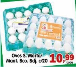 Higa's Supermercado Ovos S. Marta/ Mant. bco. c/20 oferta