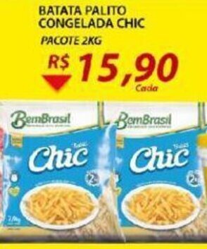Assaí Atacadista Batata Palito Congelada Chic 2kg oferta
