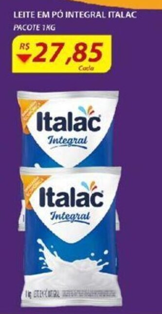 Assaí Atacadista Leite em po Integral Italac 1kg oferta