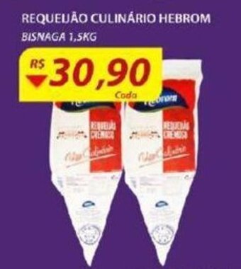 Assaí Atacadista Requeijao Culinario Hebrom 1.5kg oferta
