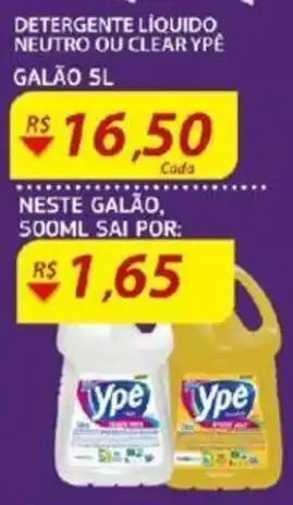 Detergente Liquido Neutro ou Clear Ype 500ml