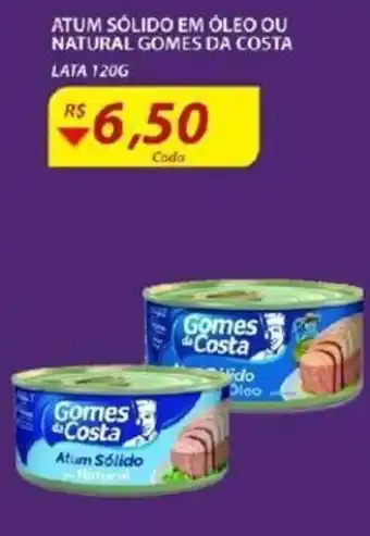 Assaí Atacadista Atum Solido em Oleo ou Natural Gomes da Costa 120g oferta