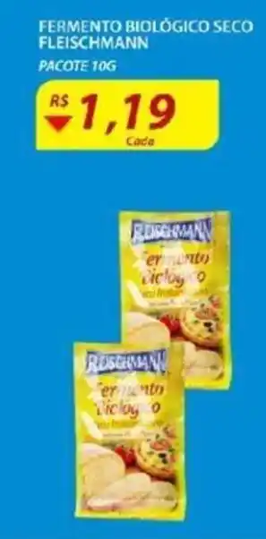 Fermento biologico seco Fleischmann sache 10g