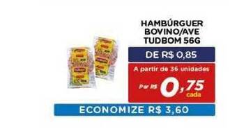Bahamas Mix Hambúrguer Bovino Ave Tudbom 56g oferta