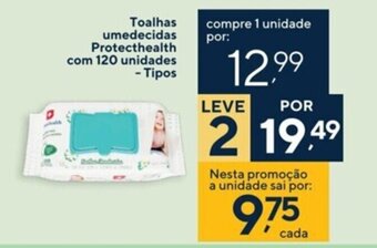 Coop Toalhas umedecidas ProtecHealth com 120 unidades oferta