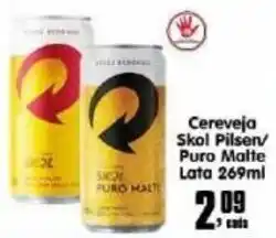 Higa's Supermercado Cerveja Skol Pilsen/ Puro Malte Lata 269ml oferta