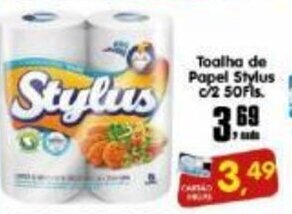 Higa's Supermercado Toalha De Papel Stylus c/2 50fls. oferta