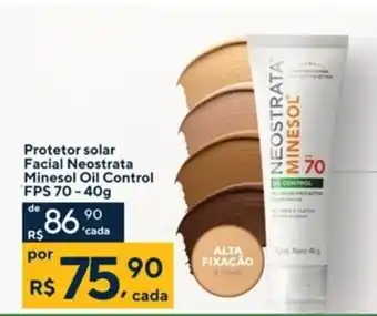 Coop Protetor solar Facial Neostrata Minesol oil control FPS 70 40g oferta