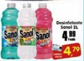 Higa's Supermercado Desinfetante Sanol 2L oferta