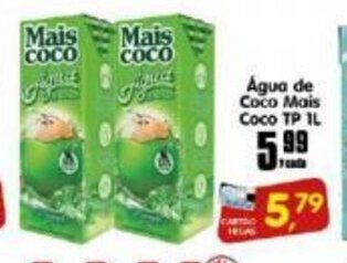 Higa's Supermercado Agua de Coco Mais Coco Tp 1L oferta