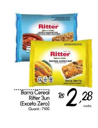 Giassi Supermercados Barra Cereal Ritter oferta