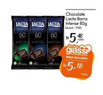 Giassi Supermercados Chocolate Lacta Barra Intense 85g oferta