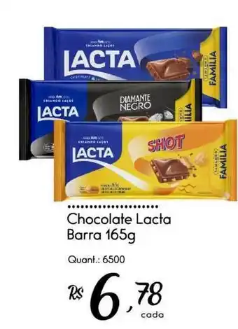 Giassi Supermercados Chocolate Lacta Barra 165g oferta