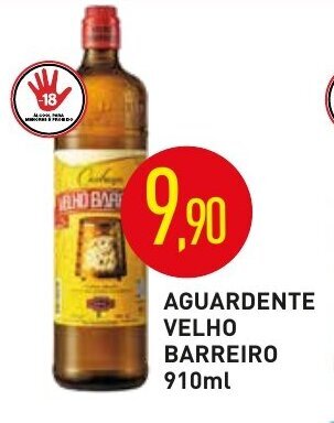 Calvo Atacadista Aguardente Velho Barreiro 910ml oferta
