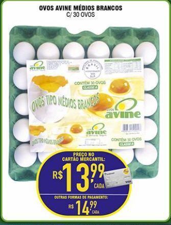 Mercantil Rodrigues Ovos avine médios brancos 30 un oferta