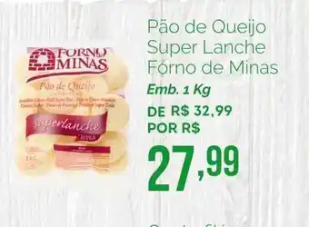 Oba Hortifruti Pão De Queijo Super Lanche Forno De Minas 1kg oferta