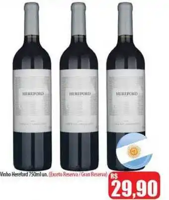 Proença Supermercados Vinho Hereford 750ml oferta