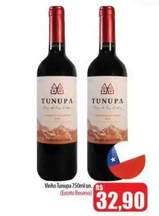 Proença Supermercados Vinho Tunupa 750ml oferta
