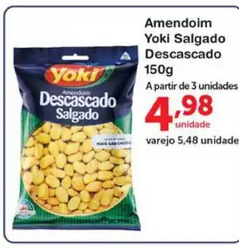 Roldão Amendoim Yoki Salgado Descascado 150g oferta