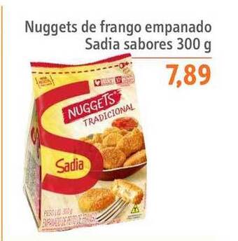 Sonda Nuggets De Frango Empanado Sadia Sabores 300g oferta
