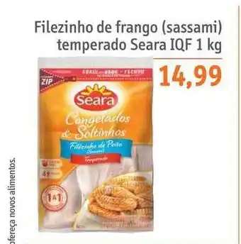 Sonda Filezinho De Frango (sassami) Temperado Seara Iqf 1kg oferta
