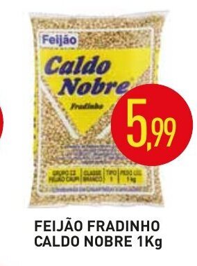 Calvo Atacadista Feijao Fradinho Caldo Nobre 1kg oferta
