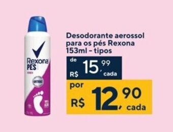 Coop Desodorante Aerossol para os pes Rexona 153ml tipos oferta
