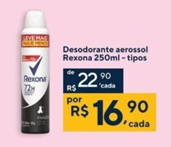 Coop Desodorante Aerossol Rexona 250ml tipos oferta