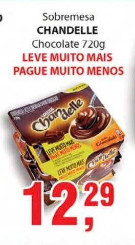 Supermercados Mundial Chandelle Chocolate 720g oferta