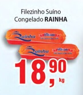 Supermercados Mundial Filezinho Suino Congelado Rainha 1kg oferta