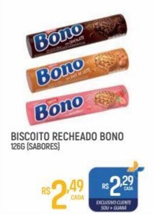 Biscoito recheado Bono 126g
