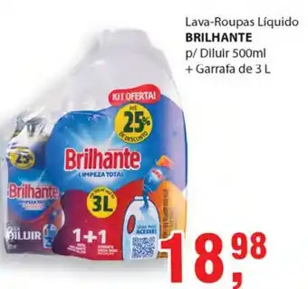 Lava Roupas Liquido Brilhante 500ml + garrafa de 3L