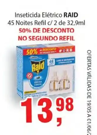 Supermercados Mundial Inseticida Electrico Raid 45 Noites reful c/2 de 32.9ml oferta