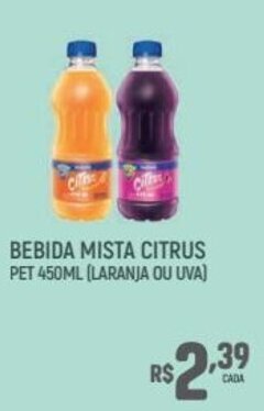 Supermercado Guará Bebida Mista Citrus pet 450ml oferta