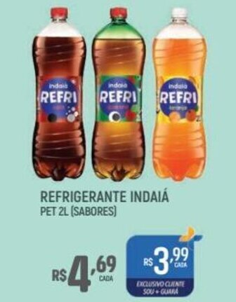 Supermercado Guará Refrigerante Indaia pet 2L sabores oferta