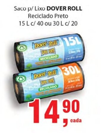 Saco p/ Lixo Dover Roll 15L c/40 ou 30L c/20