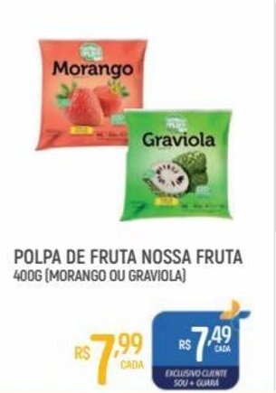 Polpa de Fruta Nossa fruta 400g