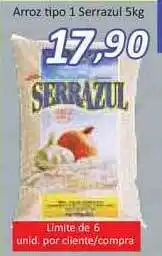Supermercados Savegnago Arroz Tipo 1 Serrazul 5kg oferta
