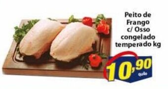 Vencedor Atacadista Peito de Frango c/ Osso Congelado temperado 1kg oferta