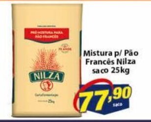 Vencedor Atacadista Mistura p/ Pao Frances Nilza saco 25kg oferta