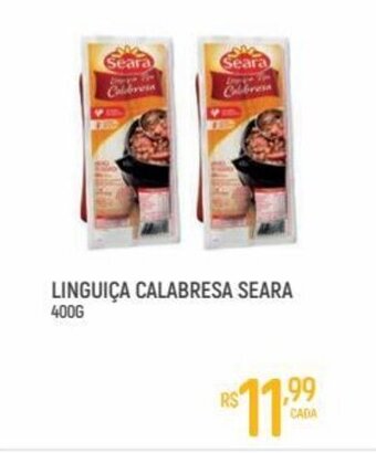 Supermercado Guará Linguica Calabresa Seara 400g oferta