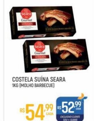 Supermercado Guará Costela suina Seara 1kg oferta