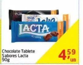 Tenda Atacado Chocolate tablete sabores lacta 90 g oferta