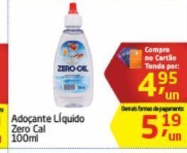Tenda Atacado Adoçante líquido zero cal 100ml oferta