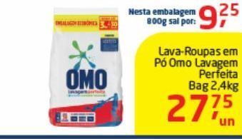 Tenda Atacado Lava roupas em pó omo 2,4kg oferta
